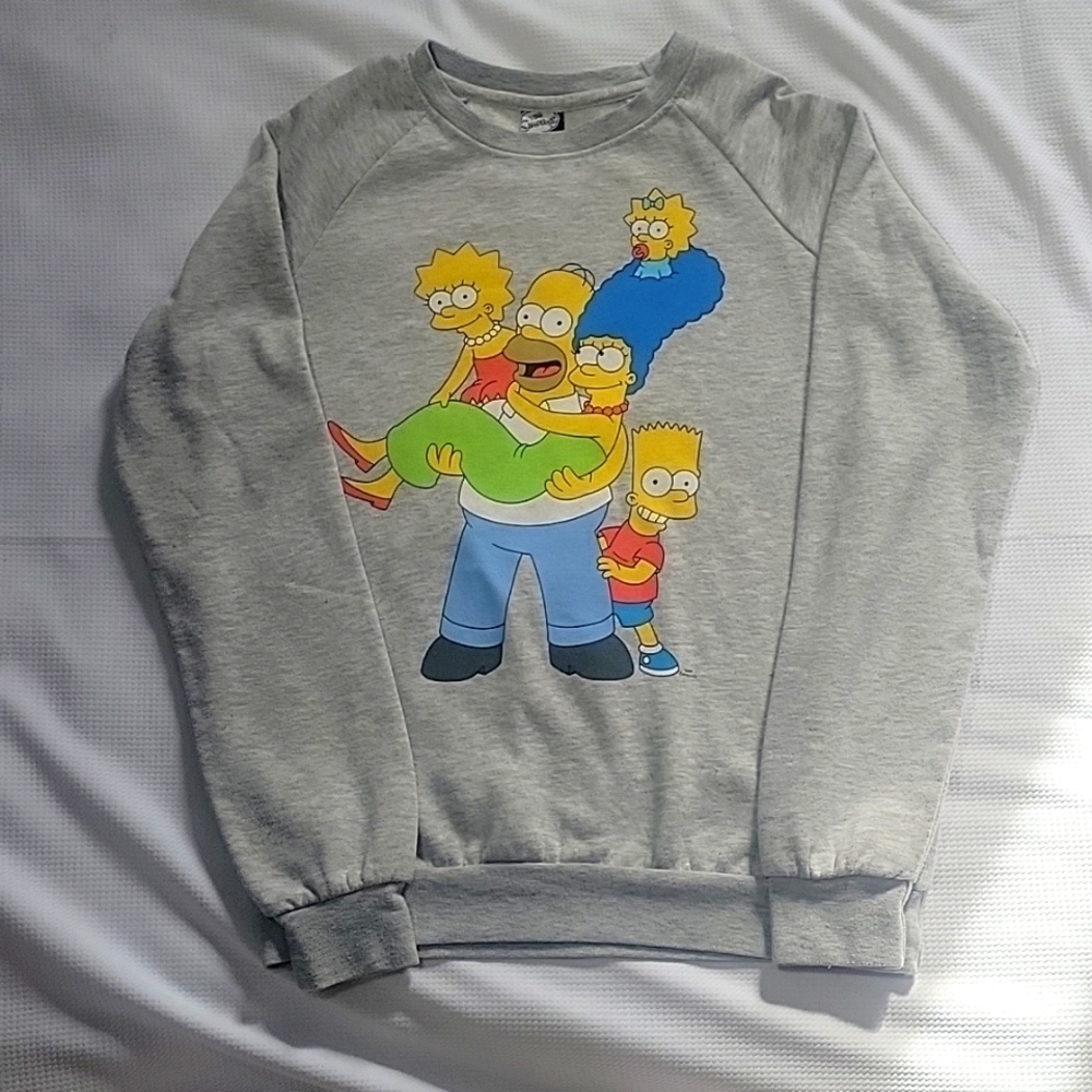 FOX'S The Simpsons gray mens sweater sz Small